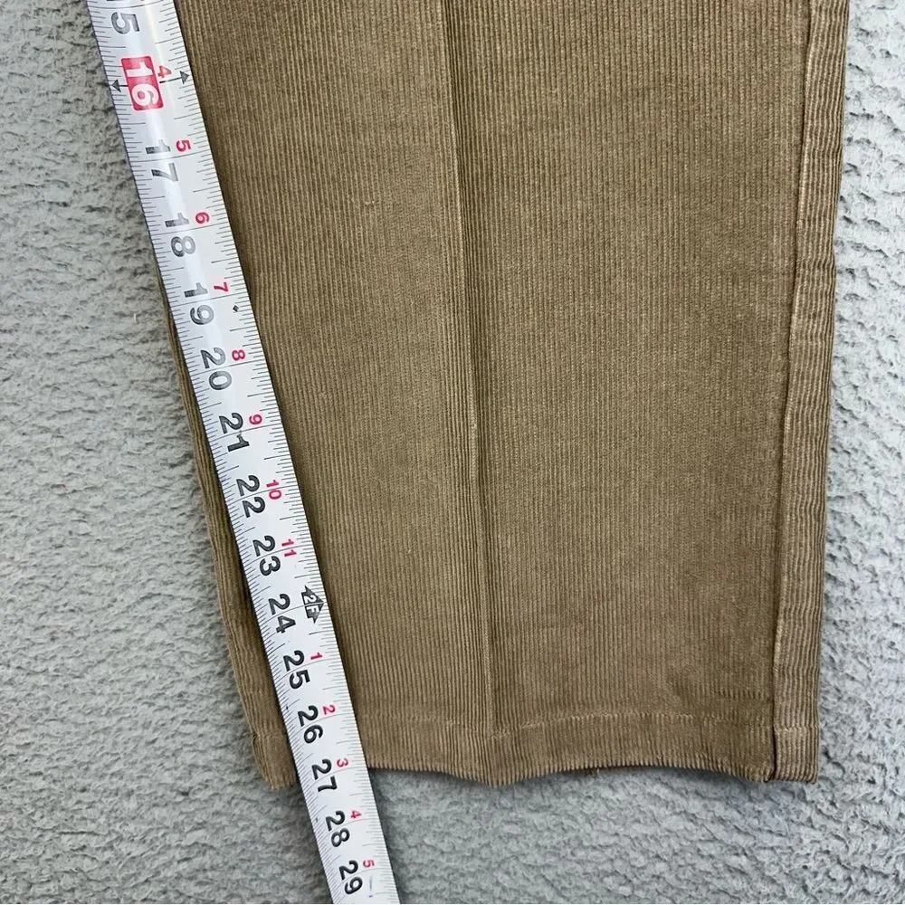 Haggar Corduroy Pants Mens 40x29 Beige Classic Cotton Comfort Business **38x27**